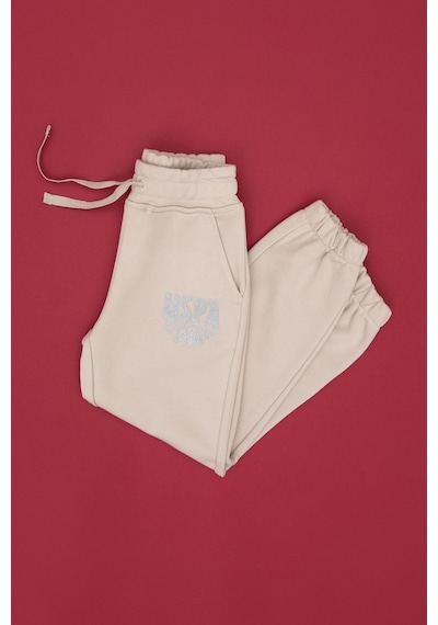 U.S. Polo Assn. Kız Çocuk Taş Simli Baskı Detaylı Jogger Eşofman Altı 50316849-VR049