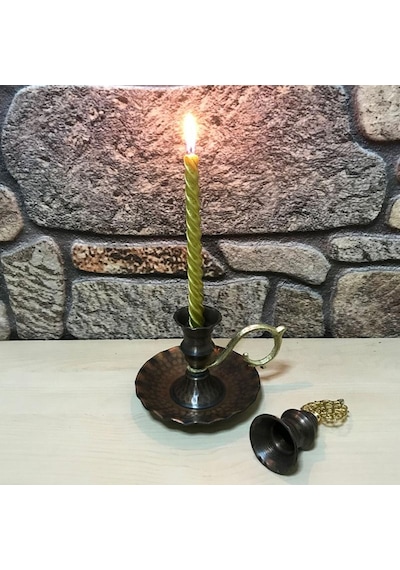 Bakır Mumluk Ve Mum Söndürücü, M10233