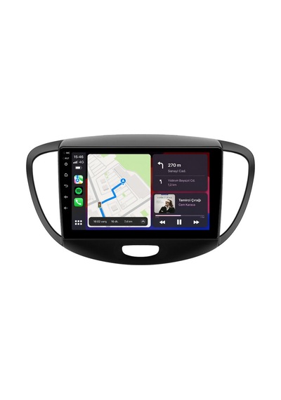 Hyundai İ10 2008-2012 Android Multimedya Carplay Android Auto Navigasyon Kameralı 8gb Ram 64gb 9"