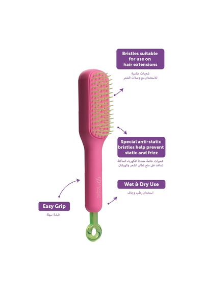 Pro Selfcleanbrush - Saç Açma Tarama Masaj Fırçası- Kendini Temizleyen Saç Fırçası Pembe