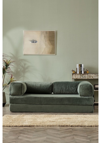 Dekoport Relax Kanepe Dinlenme Koltuğu Puffy Kanepe Yatak Olabilen Açılır Aktivite Koltuğu Yesil