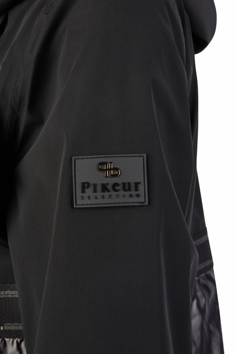 Pikeur Rainjacket 7018 Kapüşonlu Su Geçirmez Kadın Yağmurluk Siyah