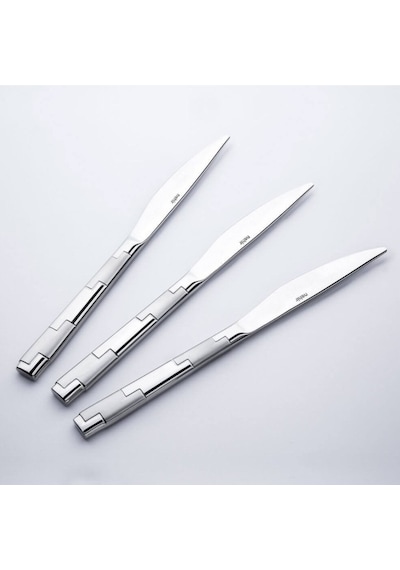 Nehir 12 Adet Londra Model Satenli Yemek Bıçak 304 Kalite 10 mm