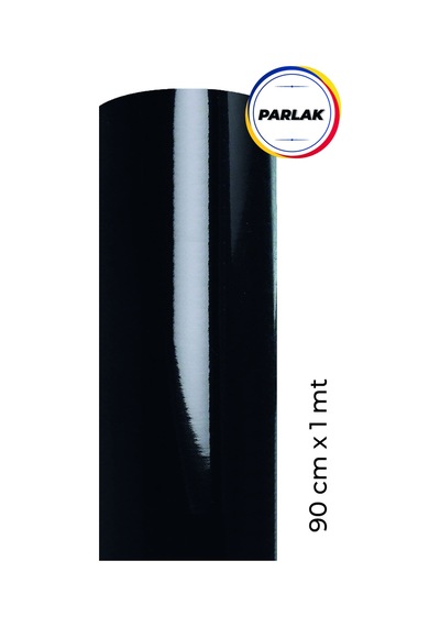 Parlak Siyah Yapışkanlı Kaplama Folyosu 90 CM X 1 MT