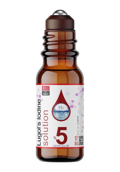 Dolar Kimya Lugol İyot Çözeltisi %5 50 Ml Roll-on Şişe Lügol Pharma Grade Lugols Iodine