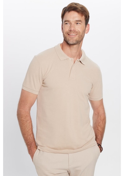Tudors Erkek 5'li Paket Siyah-beyaz-taş-haki-bordo Slim Fit Dar Kesim Pamuklu Düz Pike Polo Yaka Tişört-32830 Çok Renkli