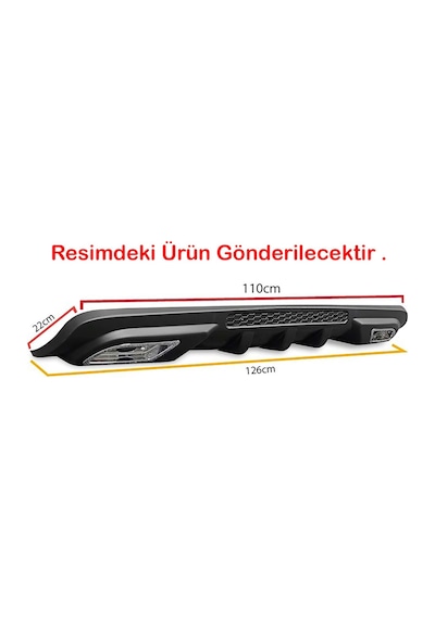 Fiat Bravo Uyumlu Difüzör Difizör Siyah + Kare Egzoz Görünüm C Tip 2006-2016