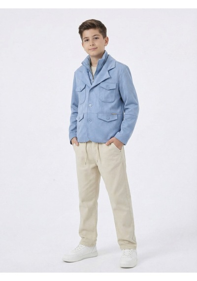 Xo Kids Erkek Çocuk 3lü Alt Üst Takım 11-14 Yaş 14205 Mavi