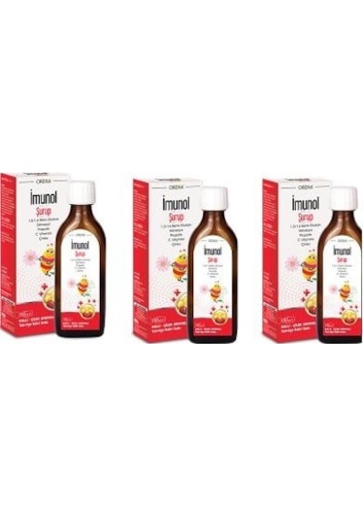 Orzax İmunol Ballı Çilekli Şurup 3 x 150 ML