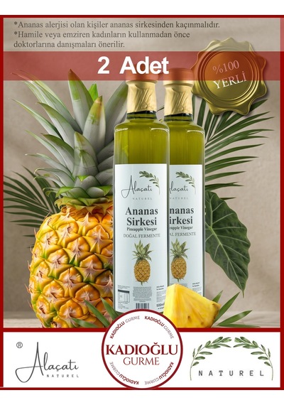 Alaçatı Naturel Ananas Sirkesi 500 Ml X 2 Adet