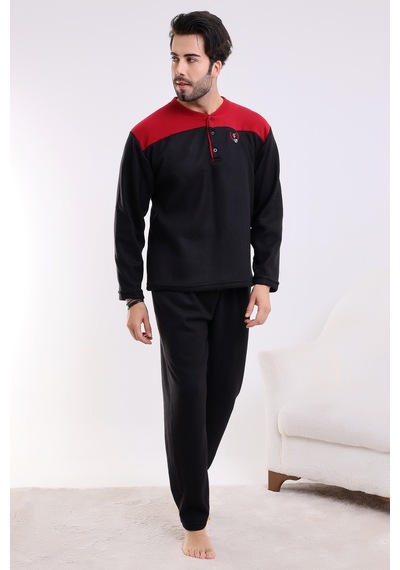 Wordex Falkon 7204 Polar Kışlık Erkek Ev Pijama Takımı Uyku Takımı Siyah Wordex Falkon 7204 Polar Kışlık Erkek Ev Pijama Takımı Uyku Takımı Siyah