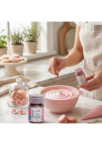 Su Bazlı Toz Gıda Boyası Pembe 10 Gr Pastacılık İçin Canlı Ve Yoğun Renk