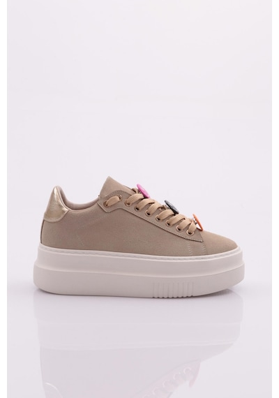 Dgn 1019 Kadin Sneaker 1019-2007-R0186 Bej