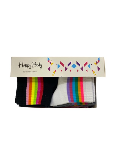 Happy Body (ART.24265) Penye 8 Çift Çember Fosforlu Kolej