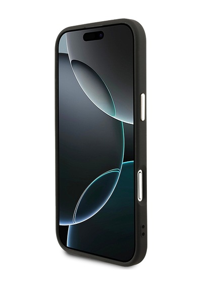 Apple Uyumlu iPhone 17 Air Kılıf Guess Lisanslı 4g Büyük Metal Kamera Çerçeveli Ve Logolu Glitter Kapak Siyah