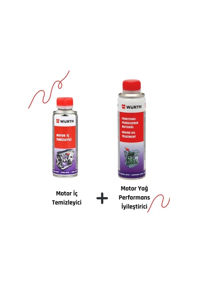 Motor Yağ Performans İyileştirici + Würth Motor İç Temizleyici