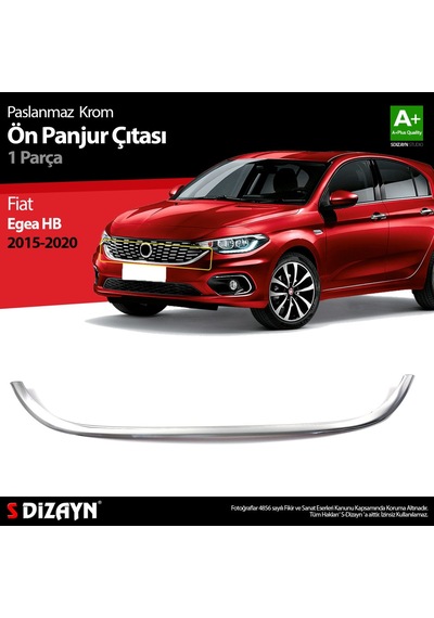 S-Dizayn  Fiat Egea Hb Krom Ön Panjur Çıtası 2015-2020
