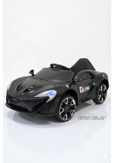 Quantum Gt 12 Volt Akülü Araba Uzaktan Kumandalı Spor Çocuk Arabası Siyah