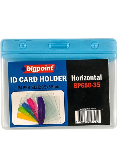 Bigpoint Korumalı Kart Poşeti Yatay Mavi 85x55mm 10'lu Poşet