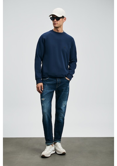 Lufian Erkek Edgar Spor Slim Fit Jean Pantolon 112200229 Mavi Mavi