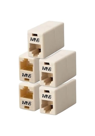 Mn6 M14 5 Adet Rj45 Ethernet Kablo Birleştirici, Cat5 Cat5e Cat6 Uyumlu Dişi Dişi Lan Kablo Uzatma Aparatı