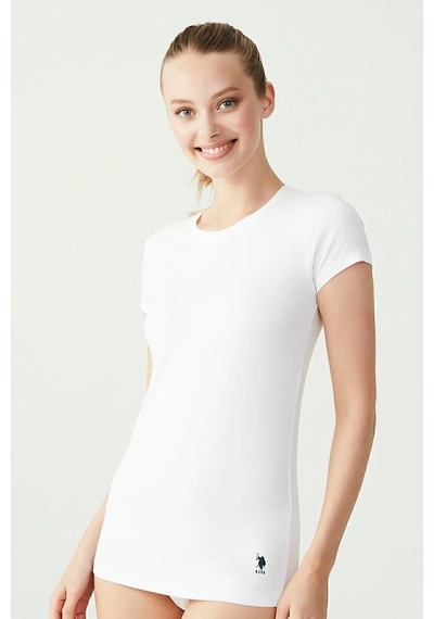 U.s. Polo Assn. Kadın Kısa Kollu Yuvarlak Yaka T-shirt Gri