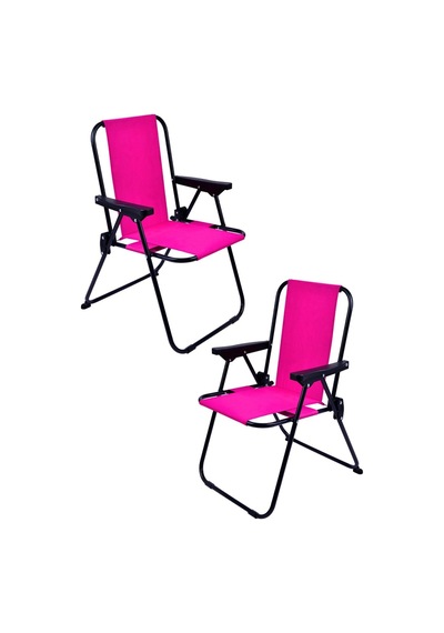 Exent 2 Adet 2-6 Yaş Lüx Çocuk Piknik Sandalyesi-mini Kamp Sandalyesi-pembe Çok Renkli
