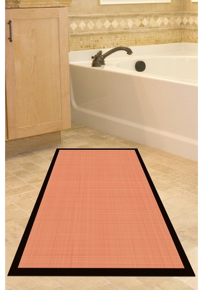Kaymaz Taban Djt Banyo Mutfak Salon Halı Trend Dokuma Desen E5007 Kiremit