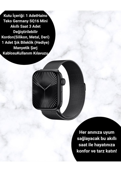 Akıllı - 47 - Saat Sq-16 Mini Series 10 Unisex Tasarım, Sağlık Ve - Csmo-tex - Spor Takibi
