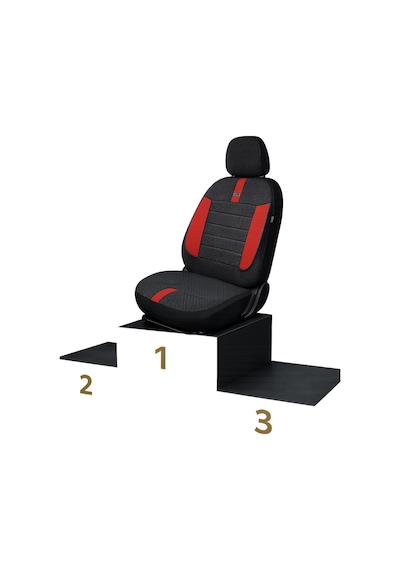 Seat İbiza Hatchback 2011 Aracınıza Uyum Sağlayan Tam Takım Oto Koltuk Kılıfı - Kırmızı