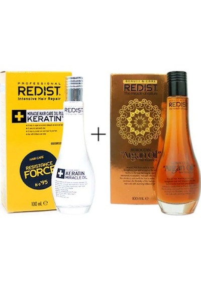 Redist Moroccan Argan Yağı Saç Bakım Yağı 100 ML + Redist Miracle Keratin Yağı 100 ML