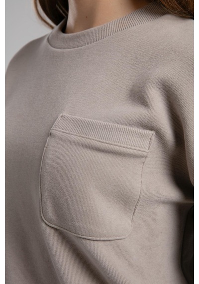 Lee Cooper Flora Kadın O Yaka Sweatshirt Kahverengi-21487 VIZON