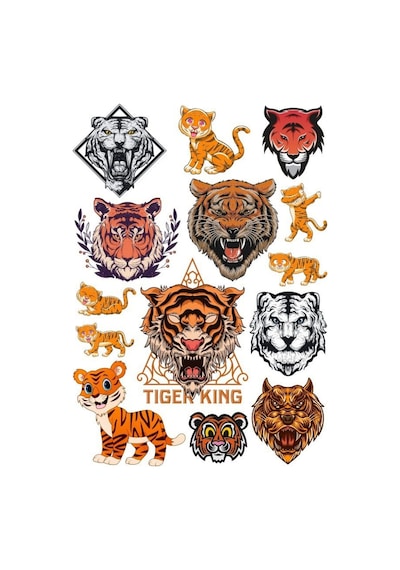 Kaplan Sticker Set -2 15 Parça Telefon, Tablet, Defter, Laptop Sticker