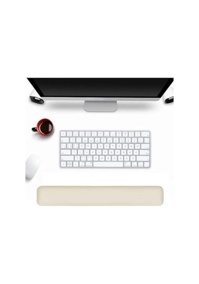 Krem Renkli Ergonomik Klavye Mouse Bilek Desteği