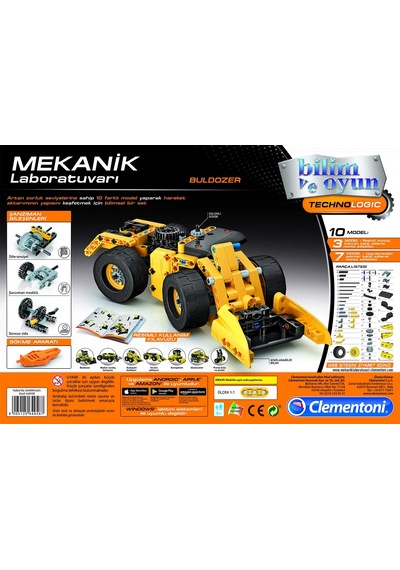 Clementoni Mekanik Laboratuvarı Buldozer Renkli 6+