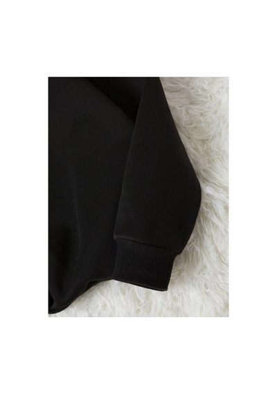 Tarzsokak Minimal Bulls Renkli Oversize Bisiklet Yaka Pamuklu Sweatshirt Siyah