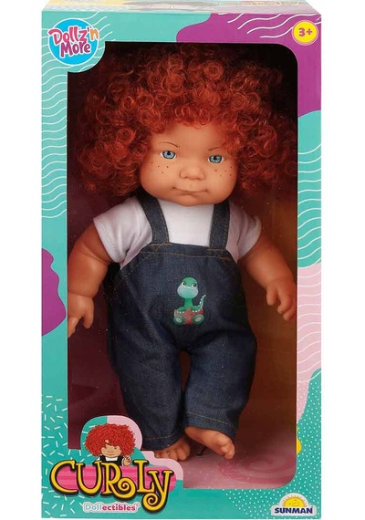 Curly Bebek 35 Cm. - Salopetli