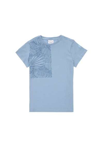 U.S. Polo Assn. Erkek Çocuk Mavi Bisiklet Yaka Tişört 50307172-VR036
