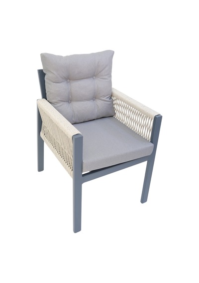 Viro Rattan Bahçe Masa Takımı 100x200 6 Kişilik Rehome Gri