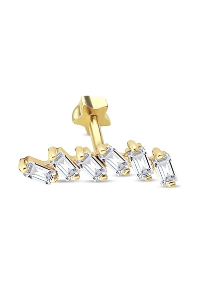 6'Lı Baget Tragus Altın Küpe