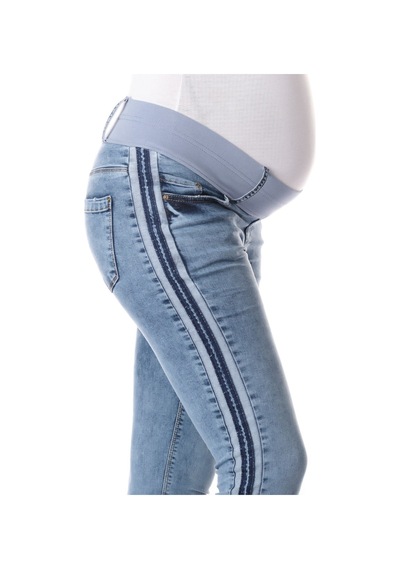 Busa Hamile Alt Karın Bantlı Skinny Kot Pantolon Açık Mavi-açıkmavi