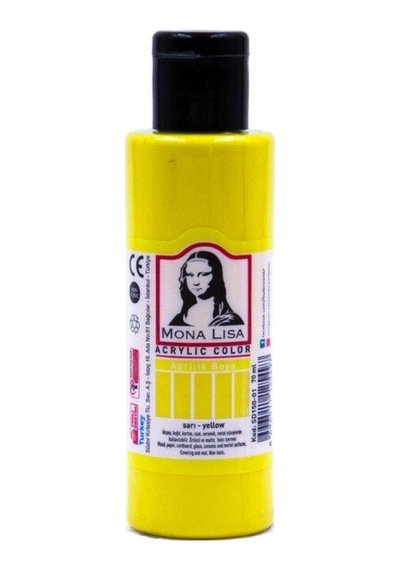 Südor Monalisa Akrilik Boya 70 Ml Limon Sarı 12'li Paket 22 Çok Renkli