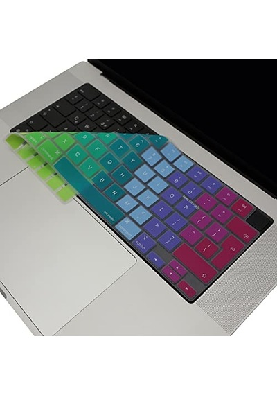 Macbook Uyumlu M1-m2-m3 Air Pro Klavye Koruyucu Uk-eu İngilizce Touchıd'li A2681 A3113 A2941 A3114 A2442 A2779 A2992 A2918 A