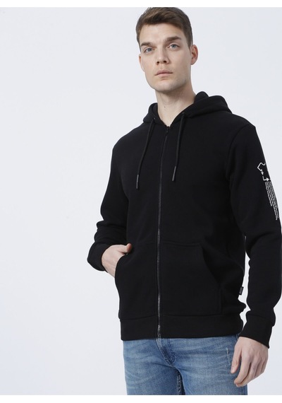 Only & Sons Kapüşonlu Siyah Erkek Sweatshirt - 22023816 001