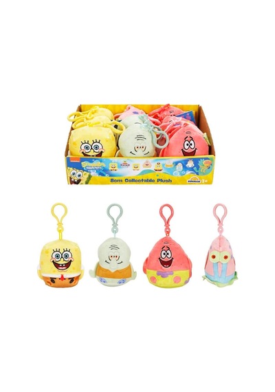 Klipsli Sünger Bob Peluş Sarı
