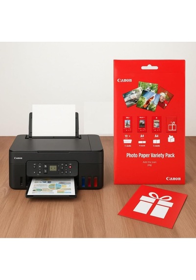 Pixma G3470 Wifi Mürekkep Püskürtmeli Renkli Çok Fonksiyonlu Yazıcı + Fotoğraf Kağıdı Hediyeli