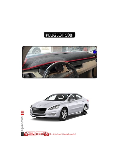 Peugeot 508 Torpido Koruma Halısı Siyah Kenar