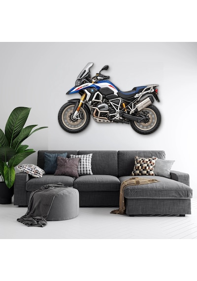 Macera Motosikleti Yan Görünüm - Metal Tablo - Dec0224 60 X 42 Cm Çok Renkli