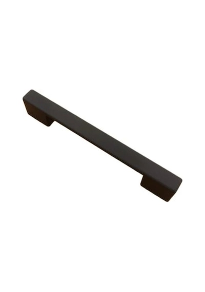 Str Zamak Köprü Kulp 96-128 Mm Lüks Modern Mutfak Dolap Çekmece Vestiyer Kulp Mat Siyah 10 Adet Si