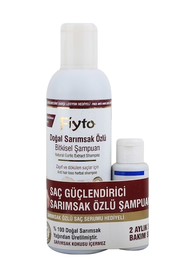 Fiyto Doğal Sarımsak Özlü Bitkisel Şampuan 500 ML + Sarımsak Özlü Saç Bakım Serumu 75 ML